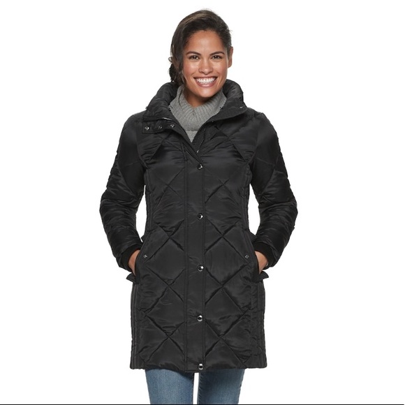 women's tower by london fog hooded puffer heavyweight jacket